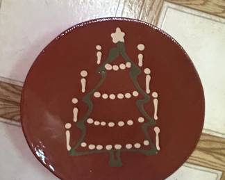 Vintage Christmas Tree Plate