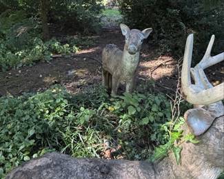 Vintage Concrete Deer Statuary Pair second image