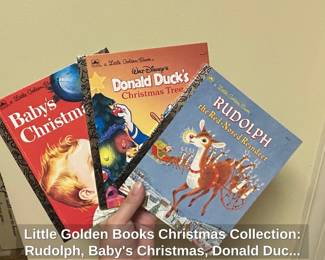Little Golden Books Christmas Collection Rudolph, Babys Christmas, Donald Ducks Christmas Tree