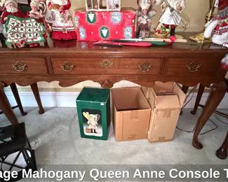 Vintage Mahogany Queen Anne Console Table second image
