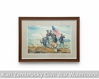 Karl Zembrusky Civil War Watercolor