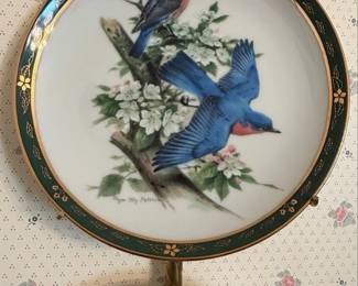 Danbury Mint Bluebirds Collector Plate from The Songbirds of Roger Tory Peterson Collection