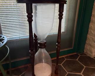 Vintage Blenko Style FloorStanding Hourglass