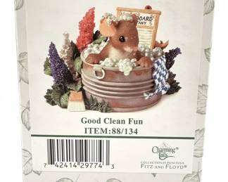 Fitz and Floyd Charming Tails Good Clean Fun Figurine second image