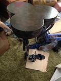 iron base side table
