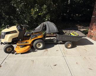 Cub Cadet LTX 1046 Riding Lawn Mower with Utility Trailer