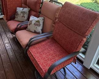 Woodard Cayman Isle Swivel Rocker Lounge Chairs