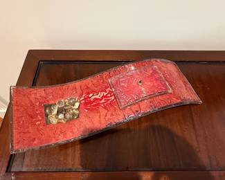 Contemporary Fused Glass Wall Art Sculpture