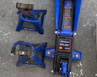 Duralast 2 1/4 Ton Hydraulic Trolley Jack and Jack Stand Set