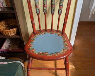 Beautiful hand painted wooden chair