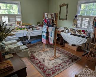 Vintage linens, hand made quilts, and fashion corner