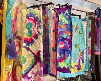 Hand Painted SILK scarves by local Artist