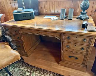 Leather Top Desk by Sligh Furniture Company