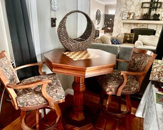 Game Table and Seivel High Boy Chairs by Beach Furniture Co.