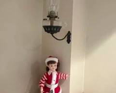 Mechanical Christmas decor & antique lamp