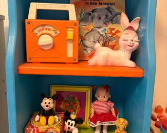 Vintage kids toys and decor