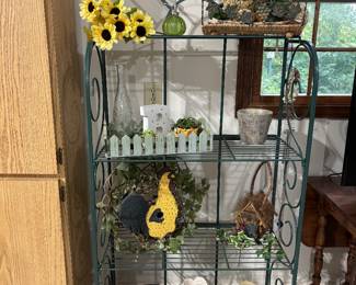 Bakers Rack with Home Decor