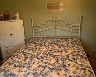 Queen Size Bed with Metal Head board