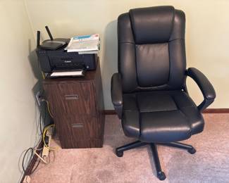 Office Chair - Printer - File Cabinet