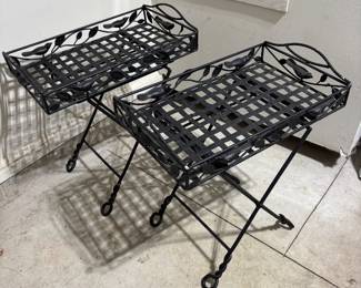 Wrought Iron Foldable Patio Tables
