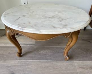 vintage marble top coffee table