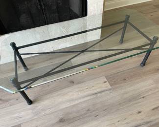 glass top coffee table