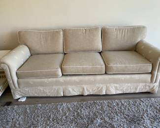 sofa with swirl details