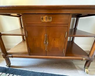detail of MCM bar cart