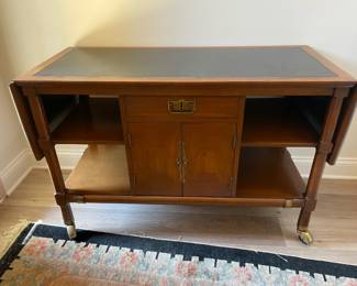vintage drop leaf bar cart