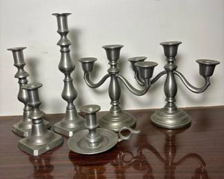 188 pewtercandlesticksandcandelabras