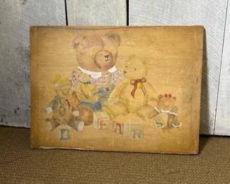 063 215x16woodennurseryteddybearwall