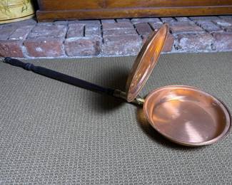 090 copperandbrassbedwarmerwithturned