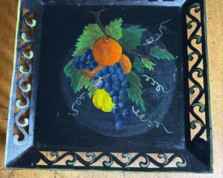 211 handpaintedfolkartfruitmotifwooden