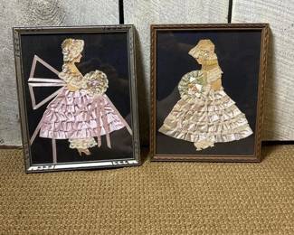 040 pairof85x1075vintageframedribbo