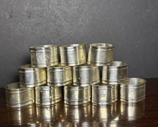 177 setof12vintagemetalnapkinrings