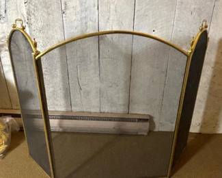 245 brassfoldingfireplacescreen