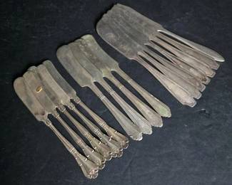 138 assortedsilverplatekniveswallaceand
