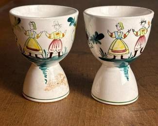 199 pairofhandpainteddoubleeggcupsin