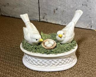 058 italianceramicbirdnestmotifliddedd