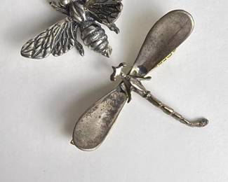 268 sterlingsilverinsectbroochesmexican