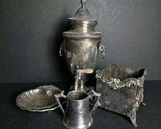 150 assortedsilverplatetablewareinvictor