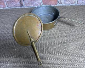 100 vintageitalianbrasssaucepanwithlid