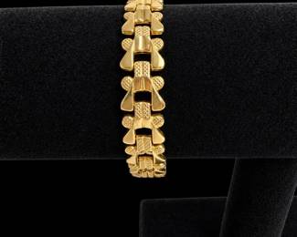 14K Yellow Gold Italian Milor Link Bracelet 13.33g