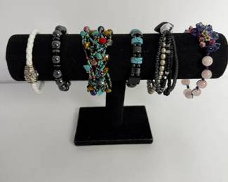 Colorful Costume Bracelet Collection with Turquoise, Beads Braided Designs