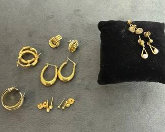 Mixed 14K Gold GoldTone Earrings Collection