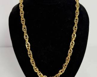 14K Yellow Gold DoubleLink Chain Necklace 13.12g