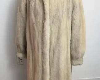Lloyds Full Length Cream Fur Coat