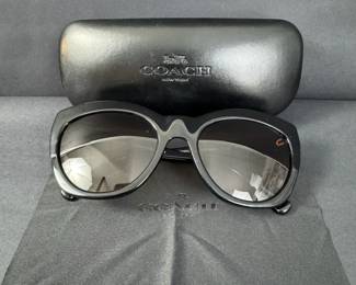 Coach HC8151 Black Wild Beast Cat Eye Sunglasses 5420 with Case Cloth