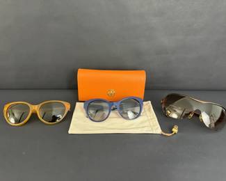 Tory Burch Designer Sunglasses Collection 3 Pairs with Orange Logo Case