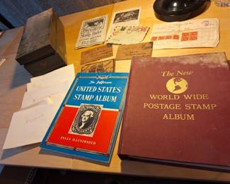 Vintage U.S.  Worldwide Postage Stamp Collection with Albums  Loose Stamps